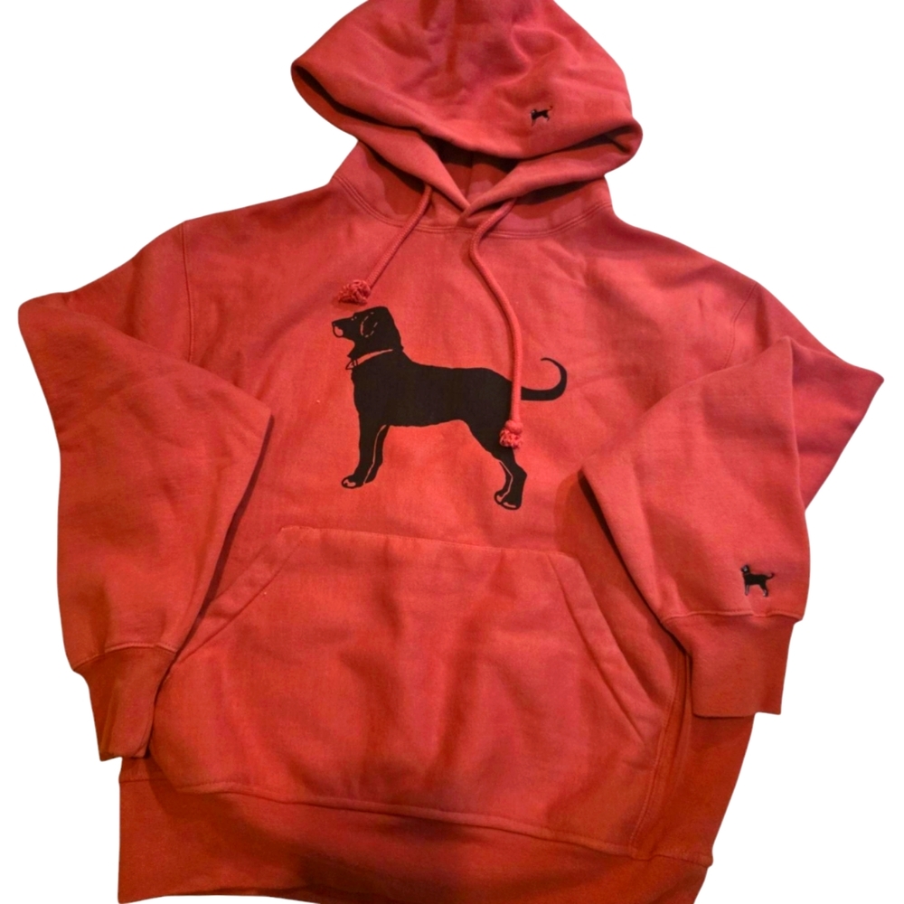 Black Dog Hoodie with Black Silhouette.